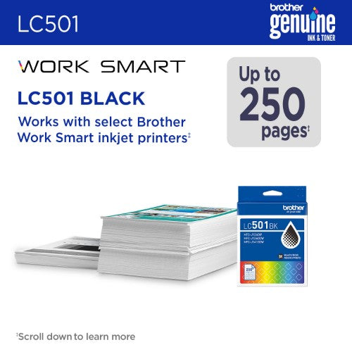 Brother LC501BKS ink cartridge 1 pc(s) Original Standard Yield Black