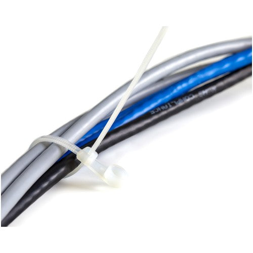 StarTech.com CBMZTS10N4 cable tie Releasable cable tie Nylon, Plastic White 100 pc(s)