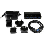 StarTech.com ST53004U1C interface hub USB 3.2 Gen 1 (3.1 Gen 1) Type-B 5000 Mbit/s Black