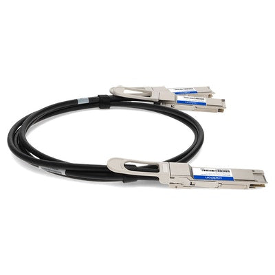 AddOn Networks QDD-200G-2QSFP28-PDAC2-5M-AO InfiniBand/fibre optic cable 98.4" (2.5 m) QSFP-DD 4xQSFP28 Black, Silver