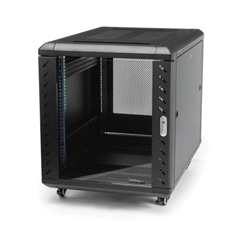 StarTech.com RK1236BKF rack cabinet 12U Freestanding rack Black - Buy IT Solutions