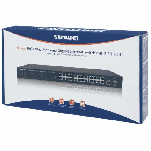 Intellinet 560559 network switch Managed Gigabit Ethernet (10/100/1000) Power over Ethernet (PoE) Black