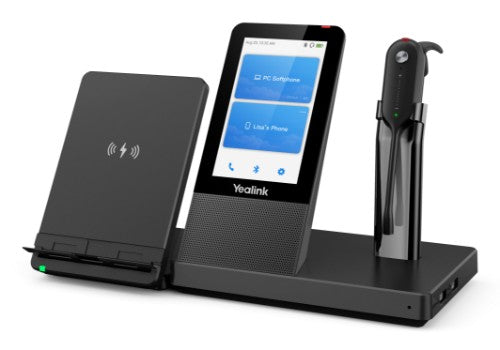 Yealink WH67 UC Headset Wireless Ear-hook, Head-band, Neck-band Office/Call center Bluetooth Charging stand Black
