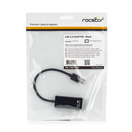 Rocstor Y10C137-B1-3PK interface cards/adapter RJ-45