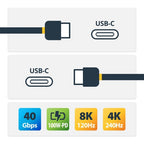 StarTech.com CC1M-40G-USB-CABLE USB cable USB4 Gen 2x2 39.4" (1 m) USB C