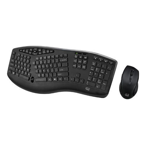 Adesso WKB-1600CB keyboard Mouse included Universal RF Wireless QWERTY US English Black