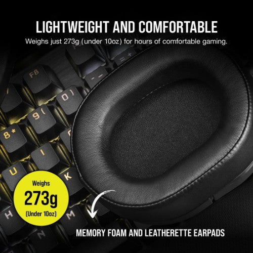 Corsair HS55 SURROUND V2 Headset Wired Head-band Gaming USB Type-A Carbon
