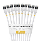 StarTech.com 6ASTP34WHS6IN10PK networking cable White 5.98" (0.152 m) Cat6a U/FTP (STP) Round