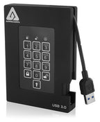 Apricorn Aegis Padlock Fortress 500GB external hard drive 5400 RPM USB Type-A 3.2 Gen 1 (3.1 Gen 1) Black