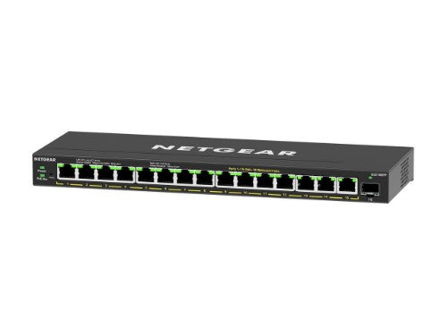 NETGEAR GS316EPP Managed Gigabit Ethernet (10/100/1000) Power over Ethernet (PoE) Black