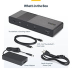 StarTech.com 206N-TB5USB4DOCK laptop dock/port replicator Wired Thunderbolt 5 Black, Gray