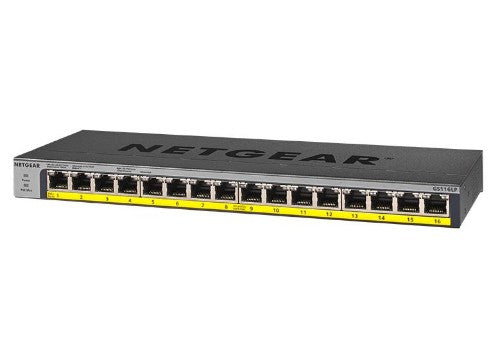 NETGEAR GS116LP Unmanaged Gigabit Ethernet (10/100/1000) Power over Ethernet (PoE) Black