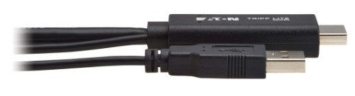 Eaton P567-02M-4K6 video cable adapter 78.7" (2 m) DisplayPort + USB Type-A HDMI Black