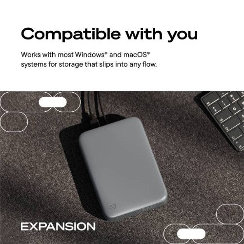 Seagate Expansion STNP8000400 external hard drive 8 TB 3.5" USB Type-C Gray