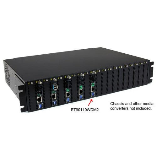 StarTech.com ET90110WDM2 network media converter 200 Mbit/s 1310 nm Single-mode Black