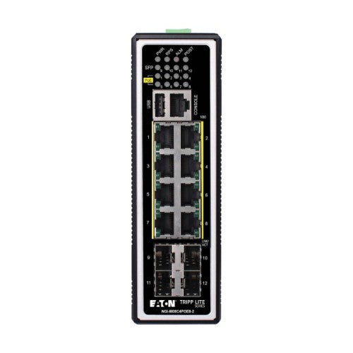 Tripp Lite NGI-M08C4POE8-2 network switch Managed L2 Gigabit Ethernet (10/100/1000) Power over Ethernet (PoE) Black