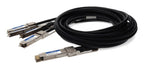 AddOn Networks QDD-4QSFP56-400-CU1-5M-AO InfiniBand/fibre optic cable 59.1" (1.5 m) QSFP-DD 4x QSFP56 DAC Black, Stainless steel