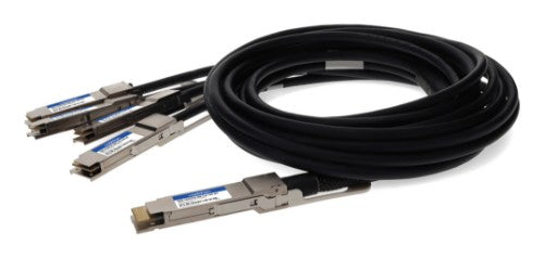 AddOn Networks QDD-4QSFP56-400-CU1-5M-AO InfiniBand/fibre optic cable 59.1" (1.5 m) QSFP-DD 4x QSFP56 DAC Black, Stainless steel