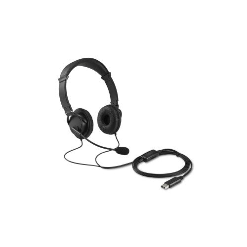 Kensington K33065WW headphones/headset Wired Head-band Office/Call center USB Type-A Black