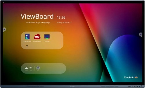 Viewsonic IFP7562 signage display Interactive flat panel 75" LED Wi-Fi 350 cd/m² 4K Ultra HD Black Touchscreen Built-in processor Android