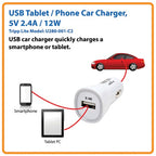 Tripp Lite U280-001-C2 mobile device charger Universal White Cigar lighter Auto