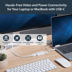 StarTech.com CDP2HDUCPW USB graphics adapter 3840 x 2160 pixels White