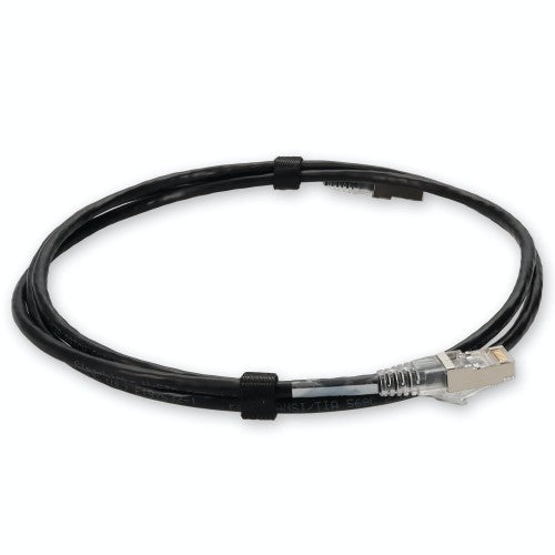 AddOn Networks ADD-7FSLCAT6A-BK networking cable Black 83.9" (2.13 m) Cat6a U/UTP (UTP)