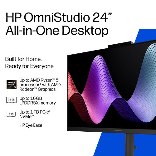 HP OmniStudio All-in-One Desktop 24-cv0460 PC Black