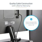 StarTech.com DP14VMM1F DisplayPort cable 11.8" (0.3 m) Black, Gray