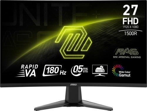 MSI MAG 27C6F computer monitor 27" 1920 x 1080 pixels Full HD LCD Black