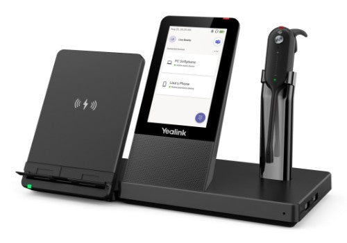 Yealink WH67 Teams Headset Wireless Ear-hook, Head-band, Neck-band Office/Call center Bluetooth Charging stand Black