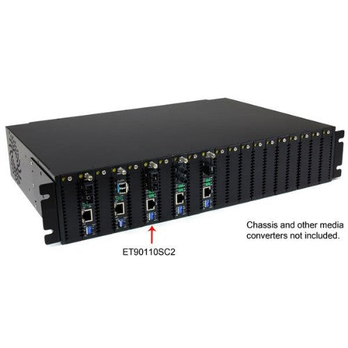 StarTech.com ET90110SC2 network media converter 200 Mbit/s 1310 nm Multi-mode Black