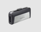 SanDisk SDDDC2-256G-A46 USB flash drive 256 GB USB Type-A / USB Type-C 3.2 Gen 1 (3.1 Gen 1) Gray, Silver