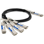 AddOn Networks QDD4QSFP56400CU1M-AO InfiniBand/fibre optic cable 39.4" (1 m) QSFP-DD 4x QSFP56 Black, Metallic
