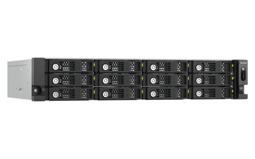 QNAP TL-R1210TC4-RP disk array 0 TB Rack (2U) Black