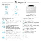 HP LaserJet Enterprise M406dn Black and white Printer, Ethernet Only; Duplex