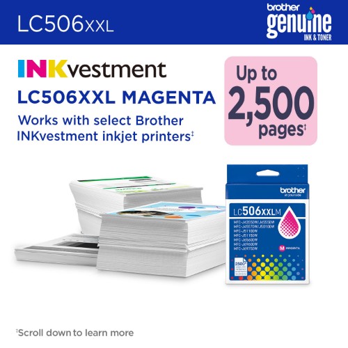 Brother LC506XXLMS ink cartridge 1 pc(s) Original Extra (Super) High Yield Magenta
