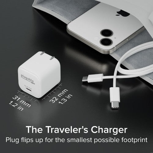 Plugable Technologies PS-30C1W mobile device charger Universal White AC Fast charging Indoor