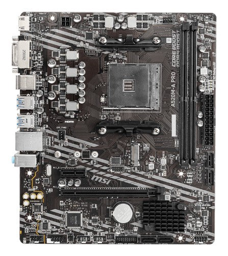 MSI A520M-A PRO motherboard AMD A520 Socket AM4 micro ATX