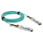 AddOn Networks QSFP-100G-AOC4M-AO InfiniBand/fibre optic cable 157.5" (4 m) QSFP28 Aqua color, Silver