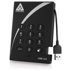 Apricorn Aegis Padlock USB 3.0 500GB external hard drive 5400 RPM USB Type-A 3.2 Gen 1 (3.1 Gen 1) Black