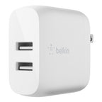 Belkin WCD001DQ1MWH mobile device charger Headset, MP4, Mobile phone, PDA, Power bank, Smartphone, Tablet, Telephone White AC, DC Fast charging Indoor