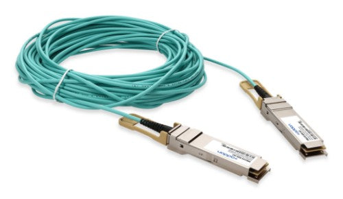 AddOn Networks P06153-B26-AO InfiniBand/fibre optic cable 1181.1" (30 m) QSFP56 AOC Aqua color, Stainless steel