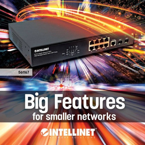 Intellinet 561167 network switch Managed Gigabit Ethernet (10/100/1000) Power over Ethernet (PoE) Black