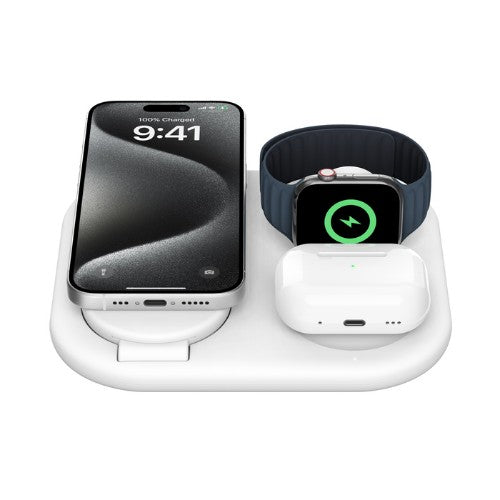 Belkin BoostCharge Headphones, Smartphone, Smartwatch White USB Wireless charging Fast charging Indoor