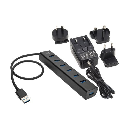 Tripp Lite U360-007-AL-INT interface hub USB 3.2 Gen 1 (3.1 Gen 1) Type-A 5000 Mbit/s Black