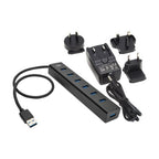 Tripp Lite U360-007-AL-INT interface hub USB 3.2 Gen 1 (3.1 Gen 1) Type-A 5000 Mbit/s Black