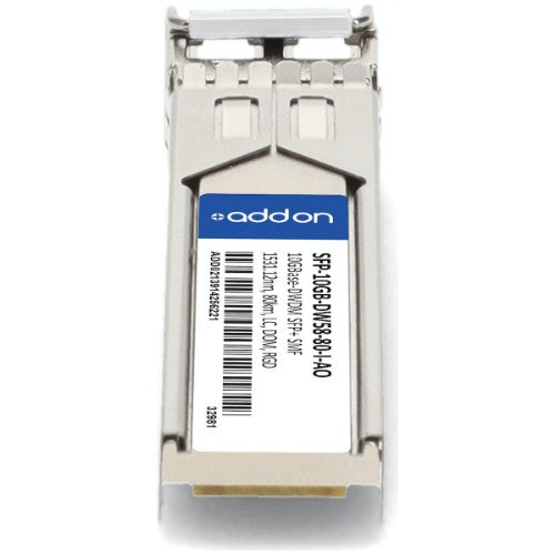 AddOn Networks SFP-10GB-DW58-80-I-AO network transceiver module Fiber optic 10000 Mbit/s SFP+ 1531.12 nm