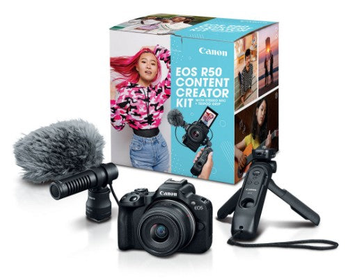 Canon EOS R50 Mirrorless Camera Content Creator Kit MILC 24.2 MP CMOS 6000 x 4000 pixels Black