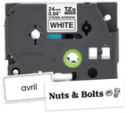 Brother TZe-S251G label-making tape Black on white
